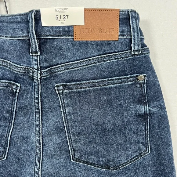 NWT Judy Blue Wide Leg Mid Rise Blue Jeans Womens Size 5/27 - Picture 6 of 11